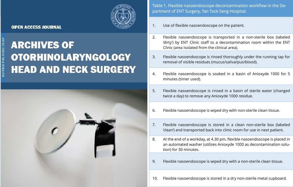 Clinical Evaluation of Flexible Nasoendoscope Decontamination